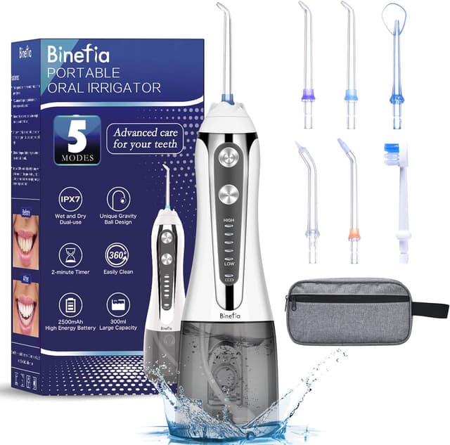Imagen de Binefia Cordless Water Flosser 300ml 🚰 en OfertitasTOP