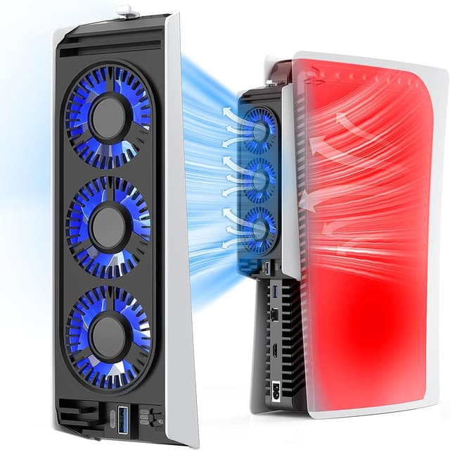 Detalle de HUIJUTCHEN Lüfter für PS5 2‑Stufen Kühlungsgerät