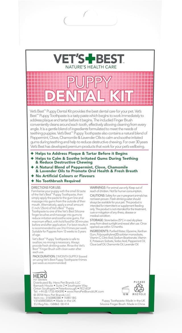 Detalle 2 de Vet’s Best Welpen Dental Kit 100 g