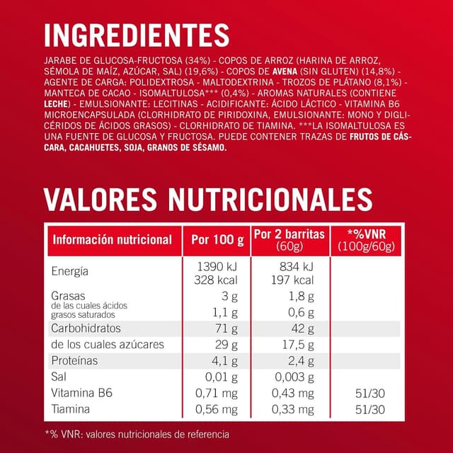 Thumbnail 4 de Enervit Barrita Competición Plátano 🍌 Energía Sin Gluten 12x30g