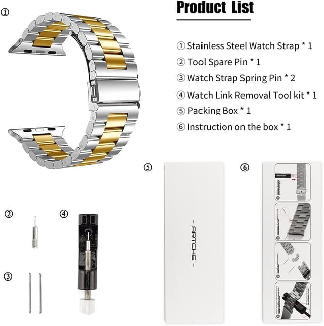 Thumbnail 6 de ARTCHE stainless steel Apple Watch strap