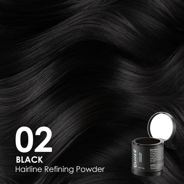 Detalle 2 de Haaransatz Puder 10 g Schwarz mit Spiegel