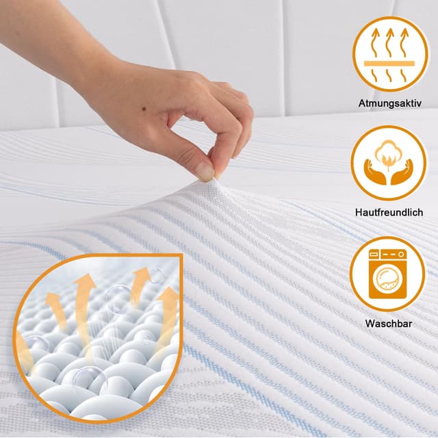 Detalle de Sleremind Matratzen Topper 140x200, 5 cm