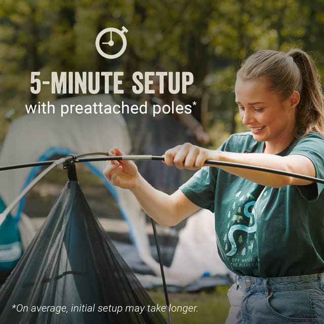 Detalle de Coleman Skydome Camping Tent with Screened Porch & 5-Minute Setup (PFAS-Free Materials) for 4/6/8 People