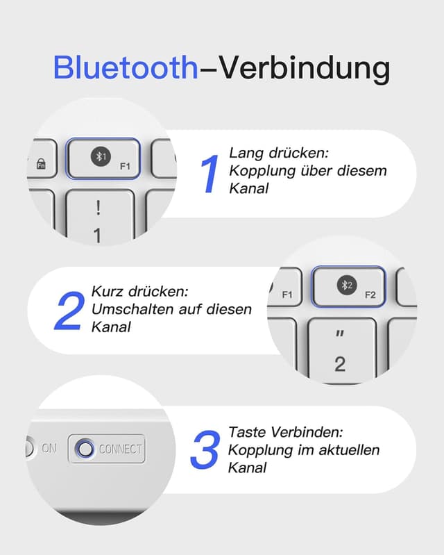 Thumbnail 2 de Inateck KB01003 Kabellose Bluetooth-Tastatur