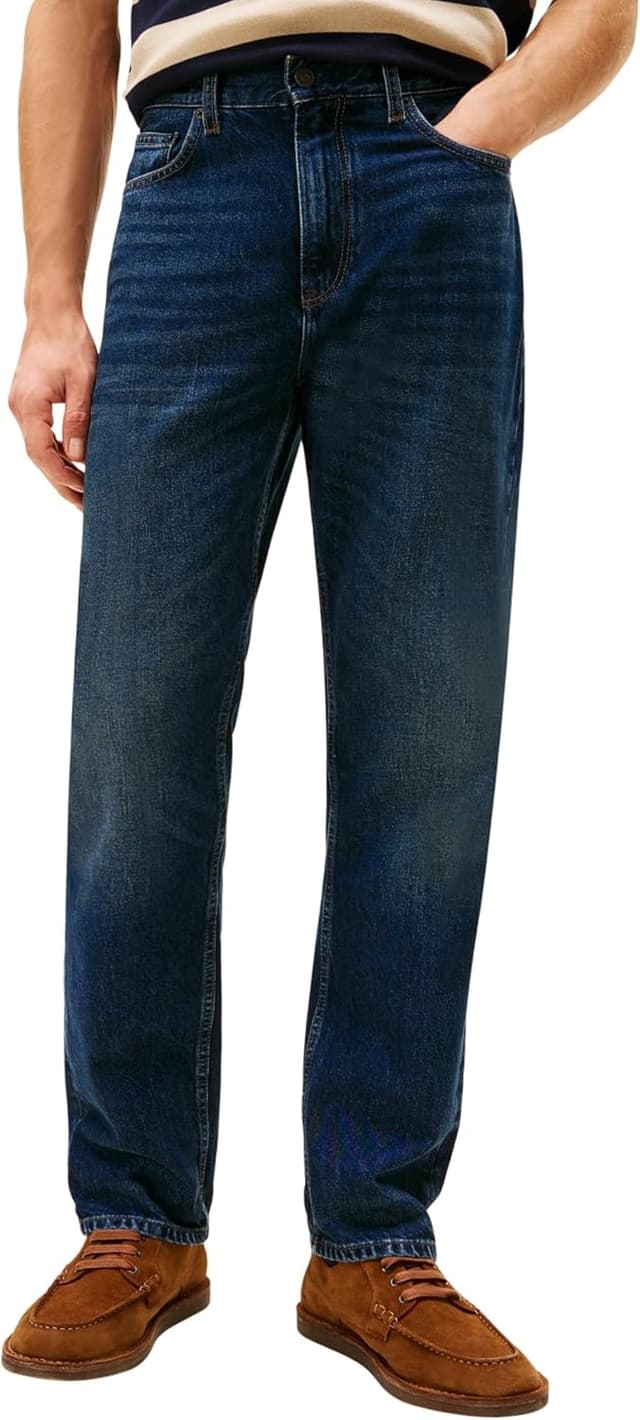 Detalle de Tommy Hilfiger Men’s Regular Mercer Rgd Trey Indigo Jeans (MW0MW41887)