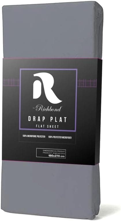 Imagen de Richbond Drap Plat 240x270 Microfibre Gris Clair en OfertitasTOP