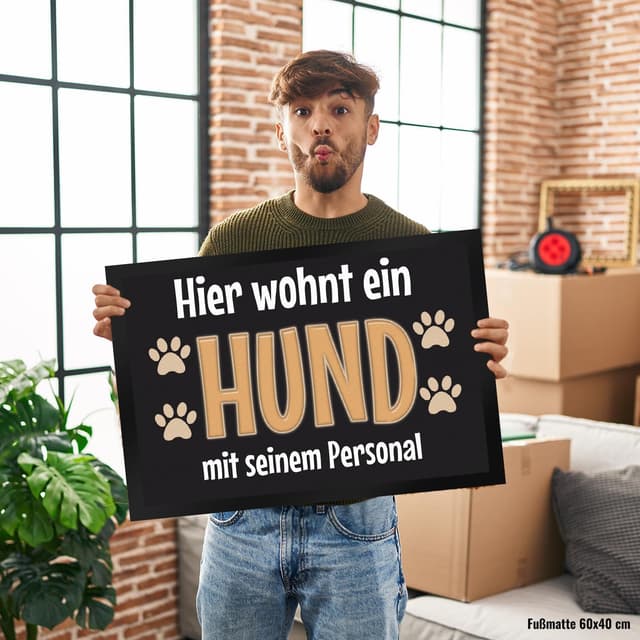 Thumbnail 6 de trendaffe Fußmatte Hier wohnt EIN Hund 60x40 cm