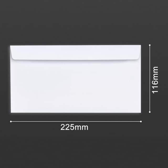 Detalle de Noa Home Deco – Lot de 100 enveloppes DIN L avec fenêtre 225 x 116 mm, imprimables laser (blanc)