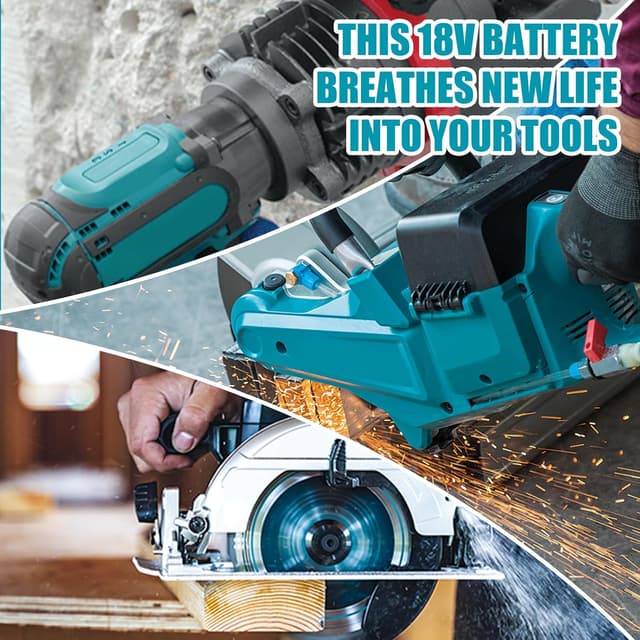 Thumbnail 6 de 2 batteries de rechange 18V 5,5Ah Li-ion pour outils Maki-TA (compatibles BL1850/BL1860B/BL1840/BL1830/BL1820B/BL1815) – pack de 2