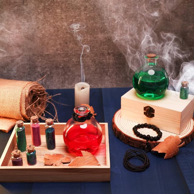 Thumbnail 4 de BELLE VOUS Spherical Glass Bottles 240ml Jar with Cork Stopper