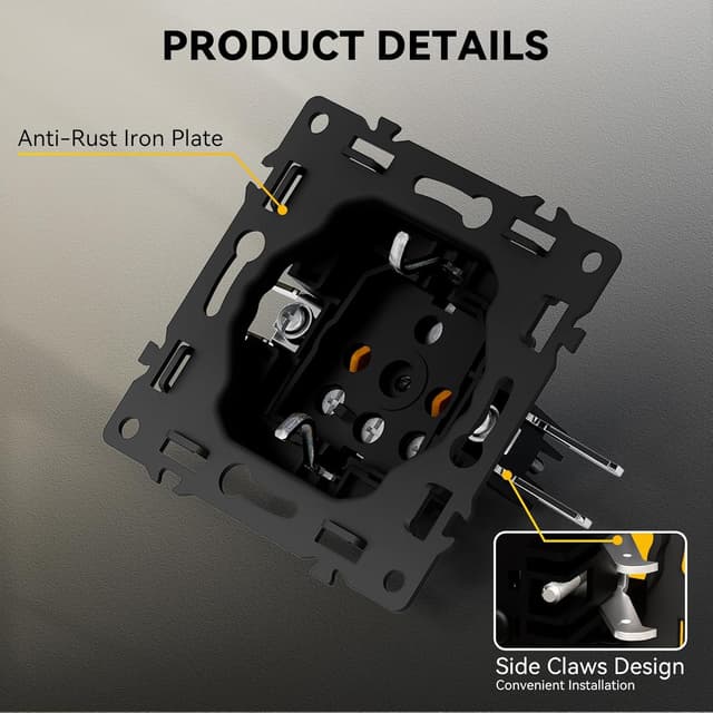 Detalle de BSEEDLIFE Schuko Unterputz-Steckdose Typ F (16A) mit Glasrahmen, 1-fach, weiß