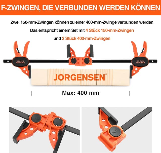 Thumbnail 1 de JORGENSEN Einhandzwingen Set 150 mm 4er-Pack