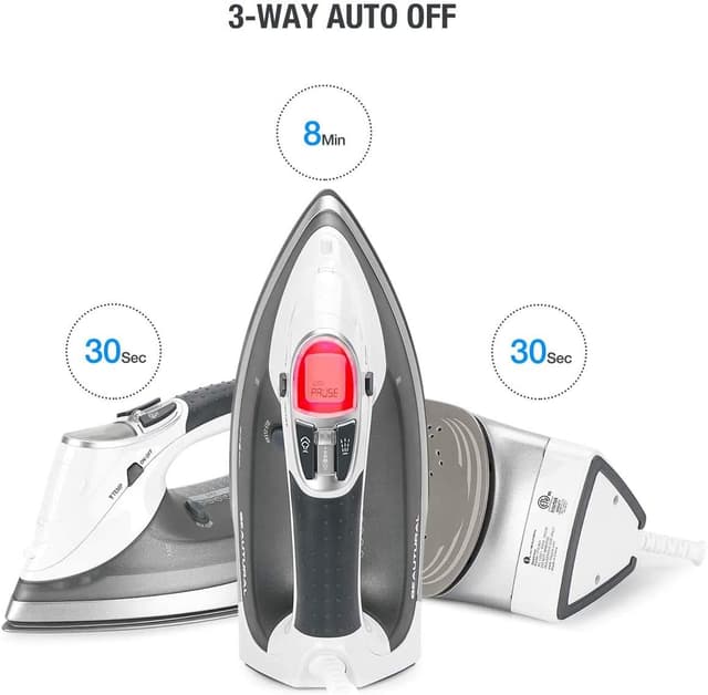 Thumbnail 6 de Dampfbügeleisen 2400 Watt von BEAUTURAL mit Keramik-Bügelsohle, 340 ml Tank und LCD-Anzeige