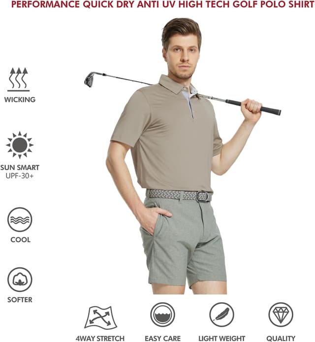 Thumbnail 4 de Mens Polo Shirts Dry Fit Performance