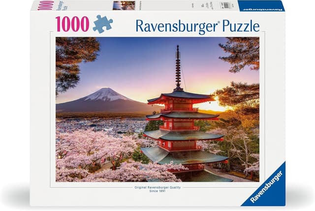 Detalle de Ravensburger Puzzle 1000 pezzi Ciliegi in fiore e Monte Fuji 🧩