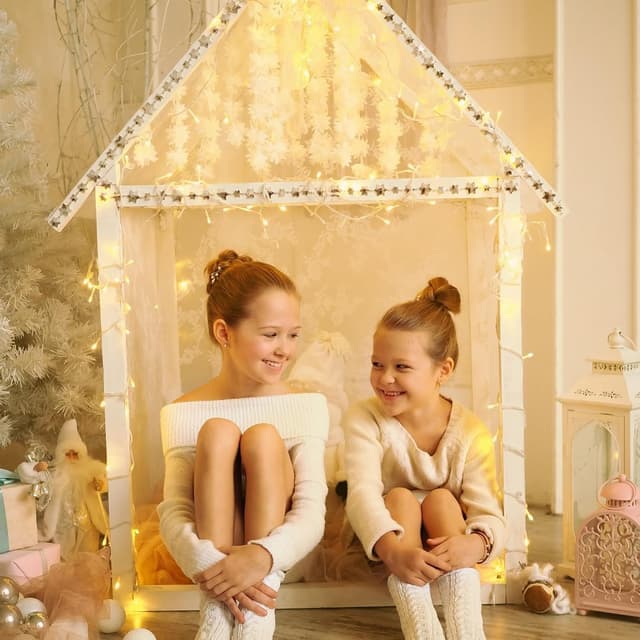 Detalle 2 de LED Lichterkette Außen 20 m (IP44, 200 LED) mit Stecker, warmweiß & 8 Modi