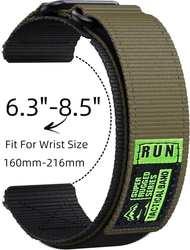 Detalle 2 de Double Loop Nylon Strap for Garmin Instinct 2X/3/E Series 50mm (Adjustable Breathable Wristband)