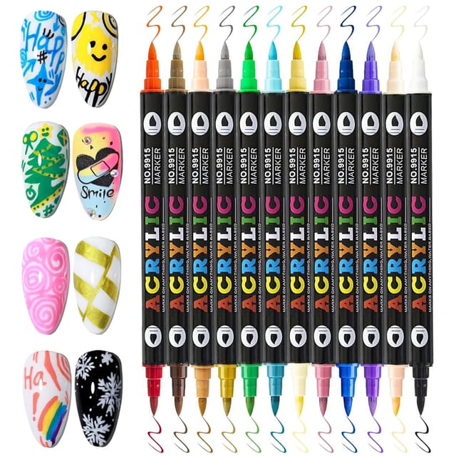 Detalle de Nagelkunststifte 12er Doppelspitze für 3D-Design