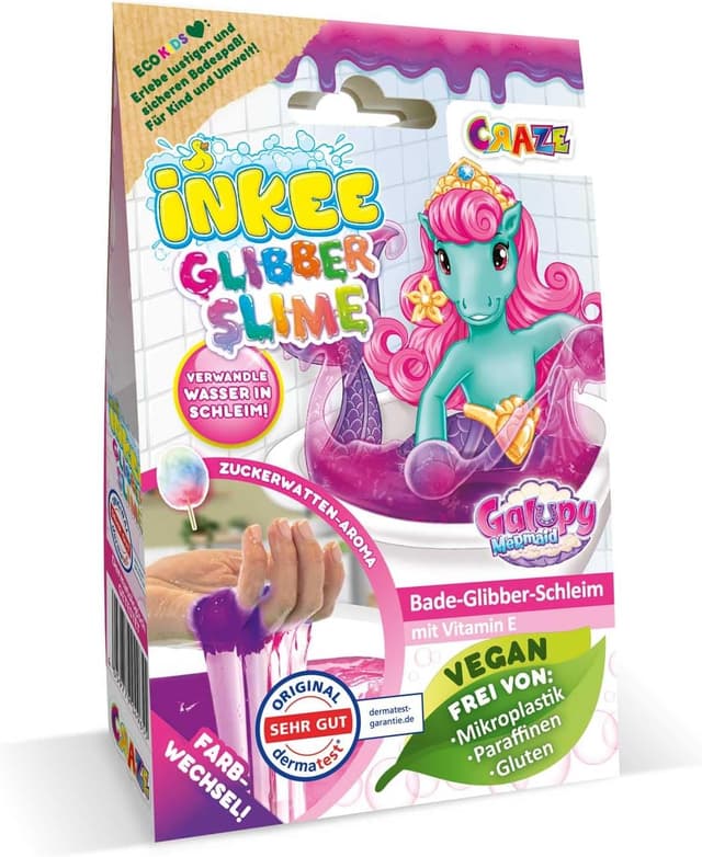 Thumbnail 2 de INKEE Set Mermaid Galupy Poudre de Bain Rose Fluo