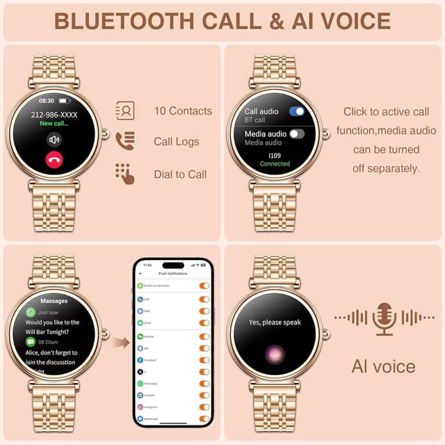 Thumbnail 1 de Betatree Reloj Inteligente Mujer 🌟 1,3" con Llamadas y Modos