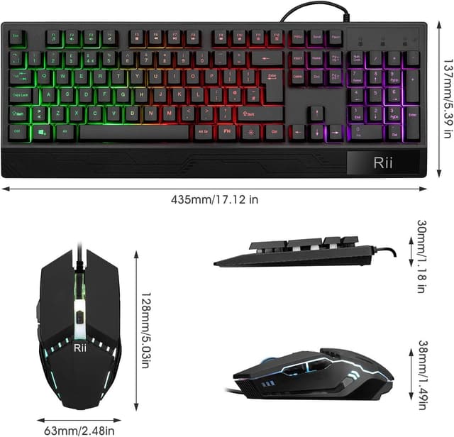 Thumbnail 5 de Rii Gaming Keyboard and Mouse Set RGB