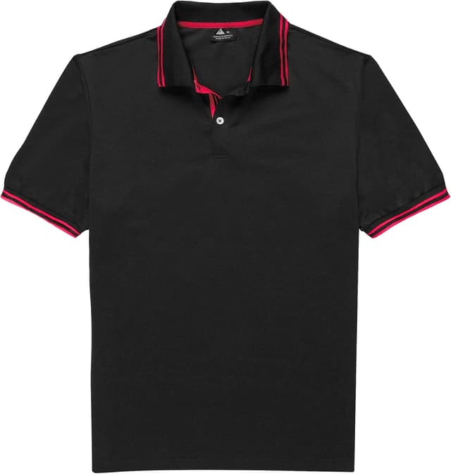 Detalle de geeksport Polo homme manches courtes à séchage rapide (90% polyester, 10% élasthanne)