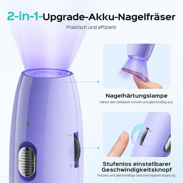 Detalle 2 de COSLUS Professionell Nagelfräser 25.000 U/min