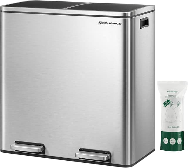 Detalle de SONGMICS LTB060A01 pattumiera 2 scomparti 30 L