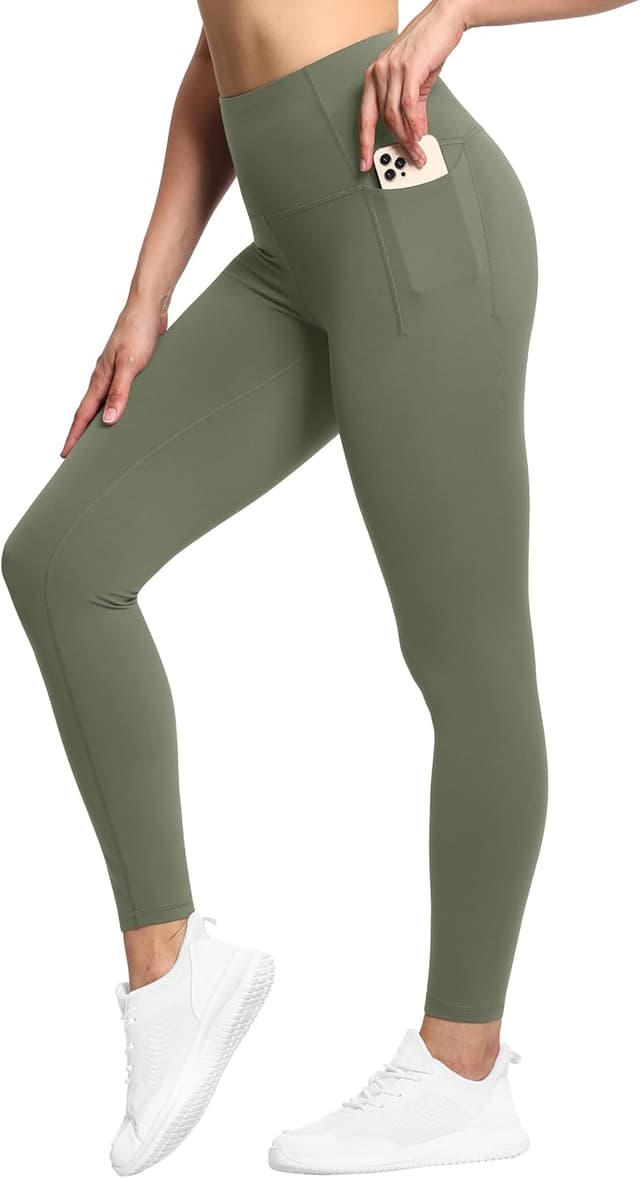 Thumbnail 6 de THE GYM PEOPLE Leggings da allenamento con tasche, vita alta per yoga, fitness e corsa