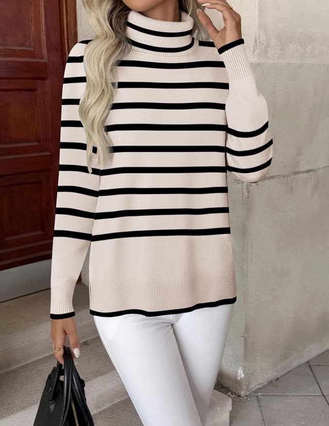 Detalle 2 de Zeagoo Turtleneck Chunky Knit Sweater for Women