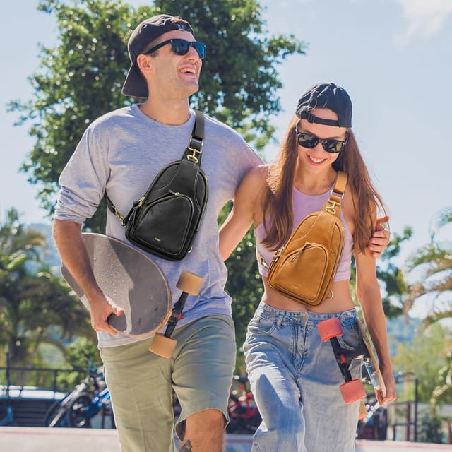 Detalle 2 de Kattee Borsa a tracolla in pelle RFID piccola