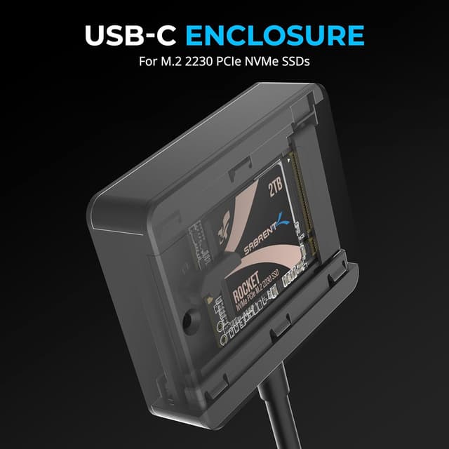 Detalle 2 de SABRENT EC-NE30 M.2 2230 SSD Enclosure 10Gbps