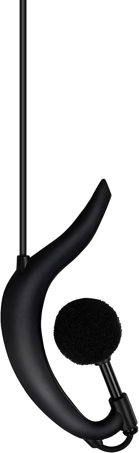 Detalle de HYS Security Bodyguard G-Shape earpiece with mic and PTT for compatible Motorola walkie talkies