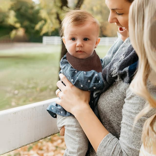 Thumbnail 6 de lulumoon Lätzchen Baby Dreieckstuch aus Musselin – 4er-Set mit Snap-Verschluss