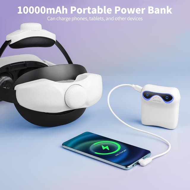 Thumbnail 5 de Noiposi 10000mAh battery head strap for Meta Quest 3