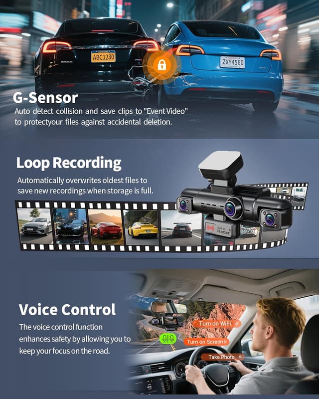 Thumbnail 6 de Hupejos N500 4K 4‑Channel Dash Cam