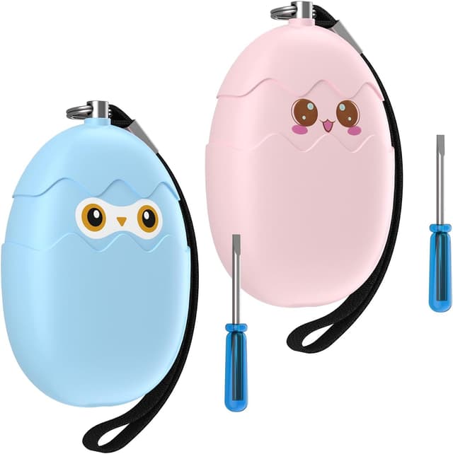 Detalle de ORIA Personal Alarms for Women (2 Pack) 130 dB with LED torch – keychain safety sirens, Pink & Blue