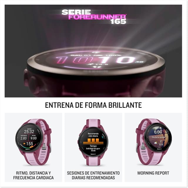 Thumbnail 1 de Garmin Forerunner 165 Music ⌚ Reloj GPS para correr y música