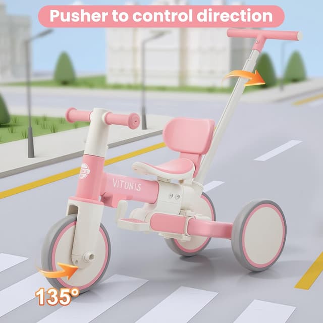 Thumbnail 3 de VITONIS bicicletta senza pedali 5 in 1 rosa