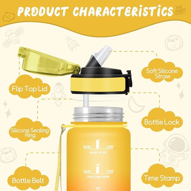 Detalle 2 de HoneyHolly Botella Agua 500 ml para niños colegio