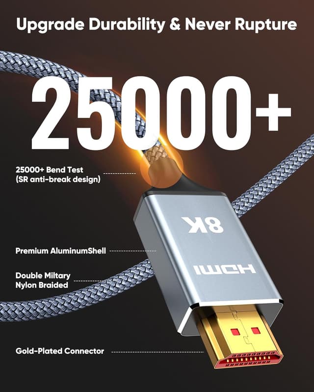 Detalle 2 de Snowkids HDMI 2.1 cable 2m for 8K