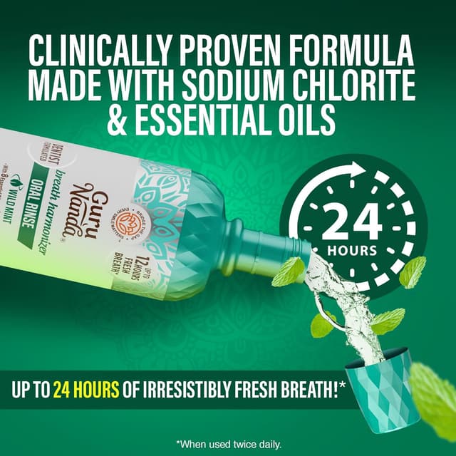 Thumbnail 2 de GuruNanda Fresh Breath Mouthwash 33.8 oz 🪥