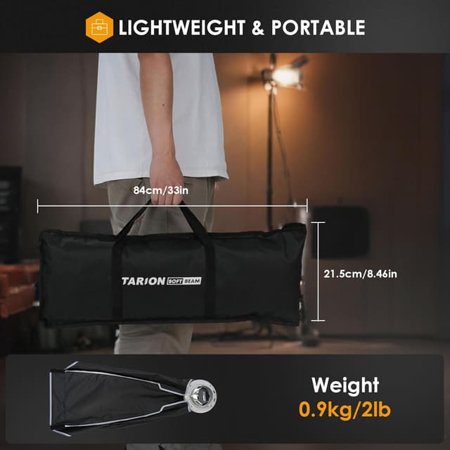 Detalle de TARION strip softbox 30x120cm Bowens mount