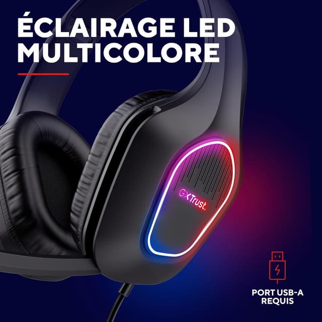 Detalle de Trust GXT 419 Rayne casque gaming USB