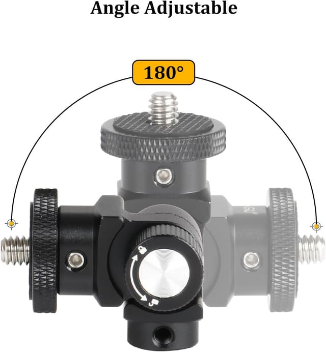 Detalle 2 de HSU Vertical Mount 180° 1/4"-20 adapter for action cameras