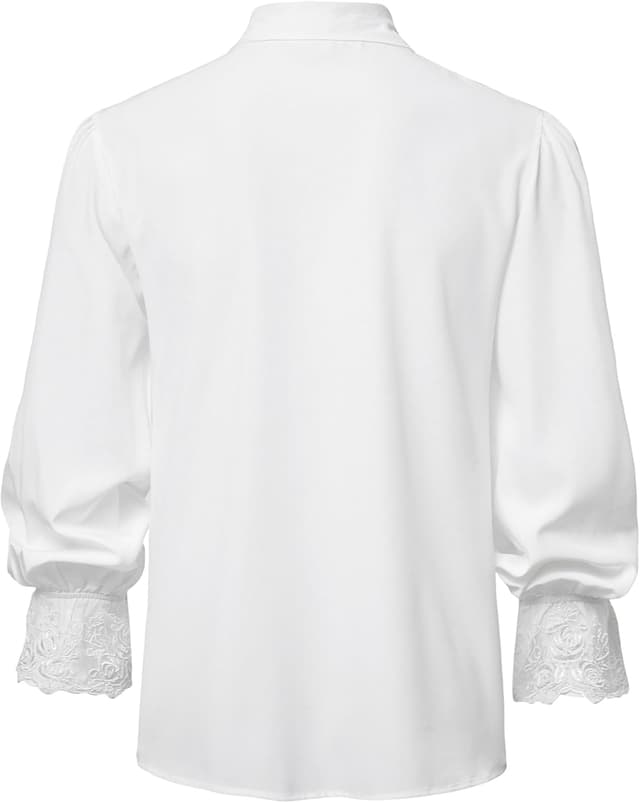 Detalle de PARKLEES Men’s Renaissance Pirate Ruffled Shirt with Jabot Collar