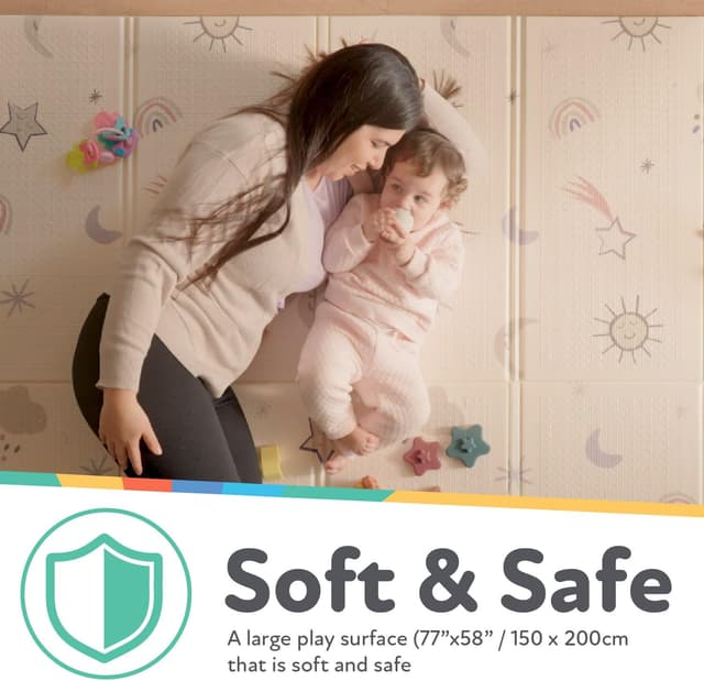 Thumbnail 2 de Nuby Alfombra Bebé Acolchada 150x200 cm 📷