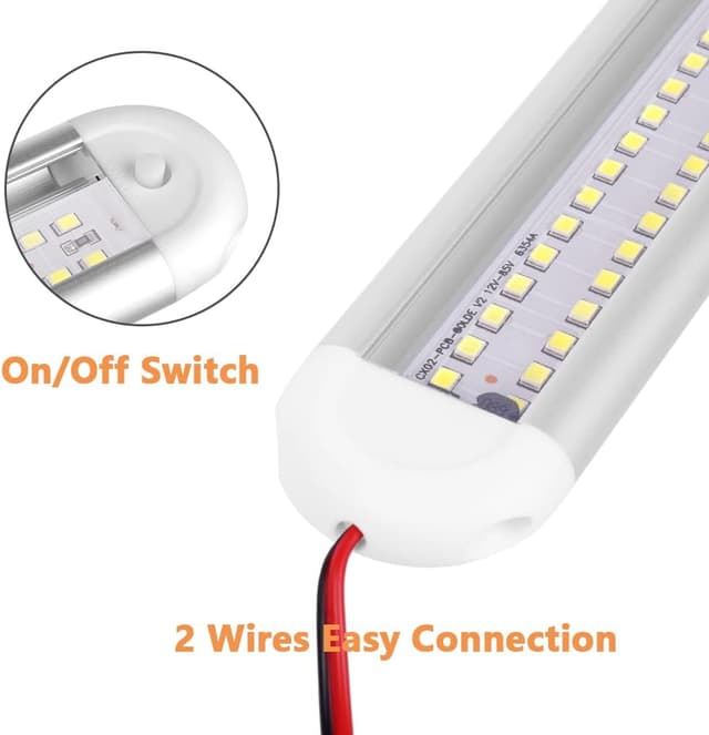Thumbnail 3 de URAQT 12 V LED-Innenlichtleiste mit 80 LEDs (1600 lm) für Wohnmobil, Lkw & Van