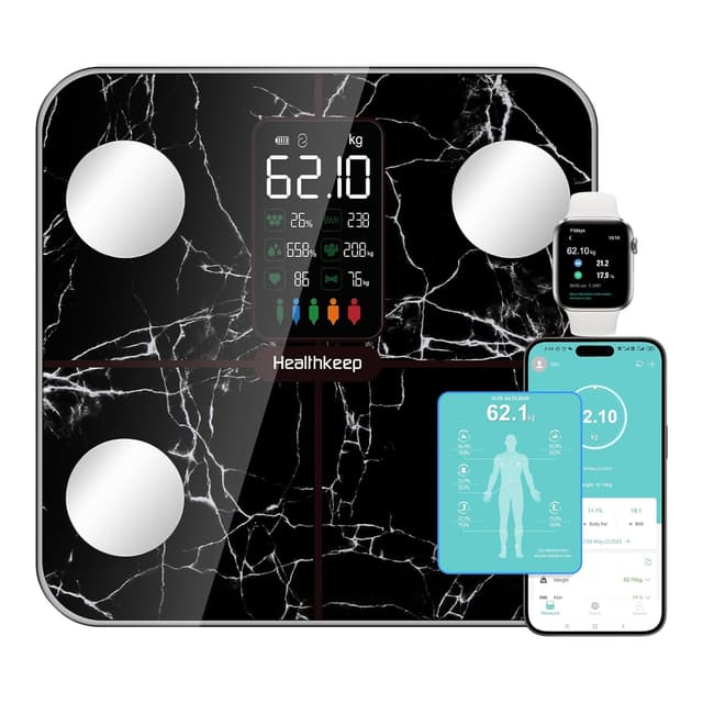 Imagen de Healthkeep Báscula Digital con 15 Datos Corporales y Pantalla Grande 🩺 en OfertitasTOP